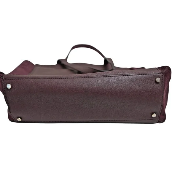 KATE SPADE Roselyn Hunts Burgundy Leather Tote Goat & Cowhide Feminine Corpcore - Picture 7 of 15